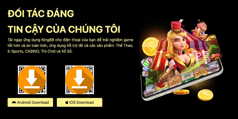 Tải app King88 để thực hiện tạo tài khoản trên di động