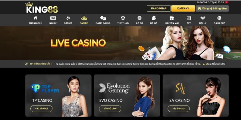 Đánh giá chung về casino online King88